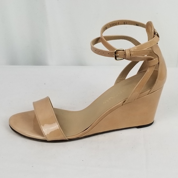 Stuart Weitzman Strappy Sandals Wedge size 8.5 M - Picture 2 of 10
